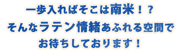 ラテン情緒あふれる空間